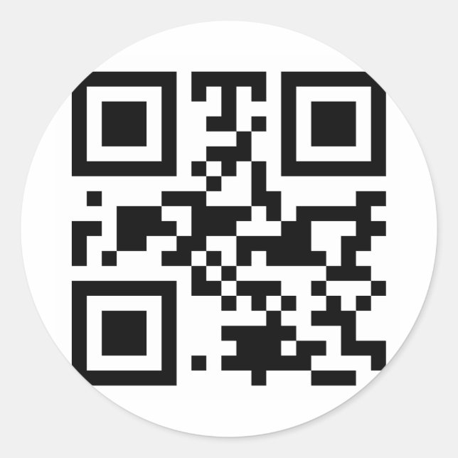 "ATHEIST" QR code Classic Round Sticker (Front)