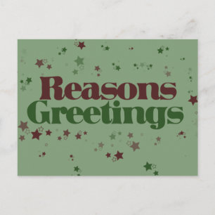 Atheist Reasons Greetings Postcard