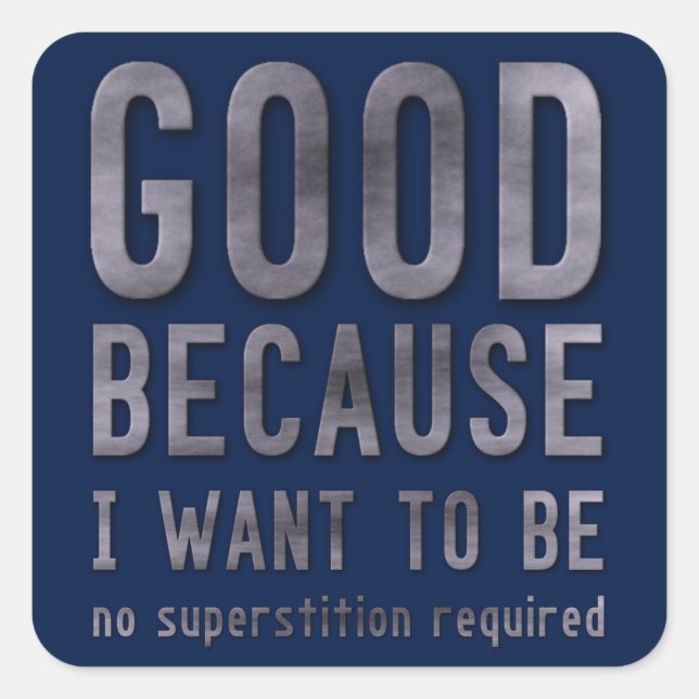 Atheist Square Sticker (Front)