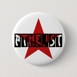 Atheist Star 6 Cm Round Badge