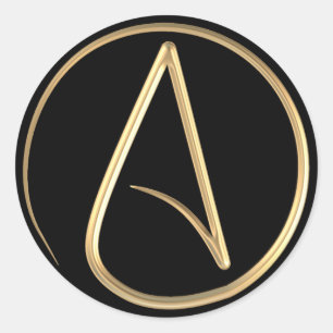Atheist Symbol Classic Round Sticker