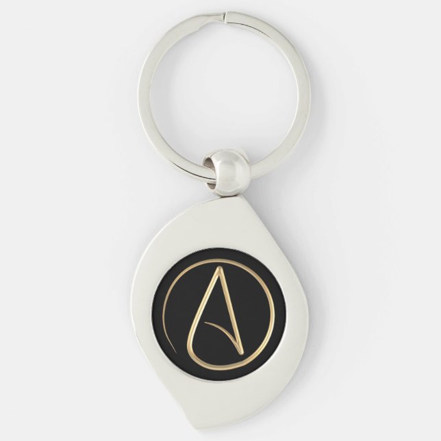 Atheist Symbol Key Ring (Front)