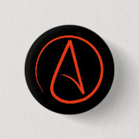 Atheist symbol: orange on black