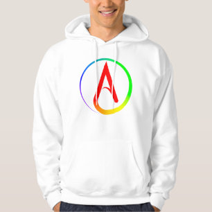 Atheist Symbol Rainbow Hoodie