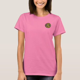 Atheist symbol (small logo) women's t-shirt