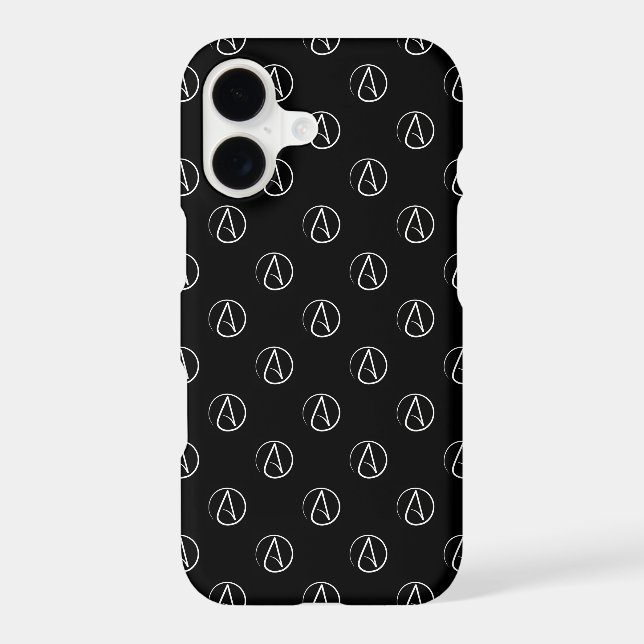 Atheist symbol: white on black (Back)