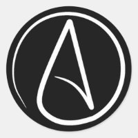 Atheist symbol: white on black