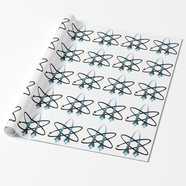 Atheist Symbol Wrapping Paper (Unrolled)