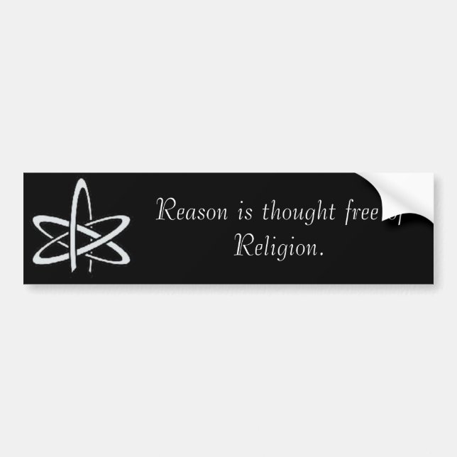 Atheist thought bumper sticker (Front)