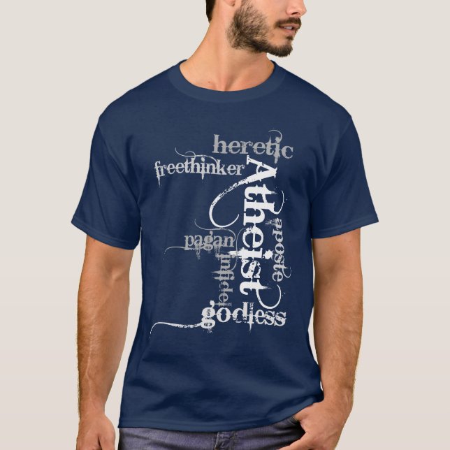 atheist word cloud T-Shirt (Front)