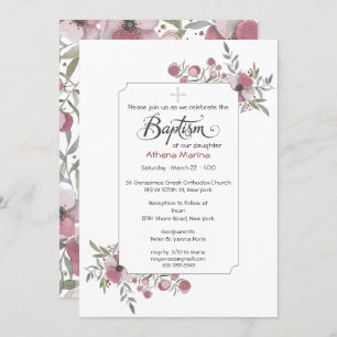 Athena Baptism Invitation. Invitation