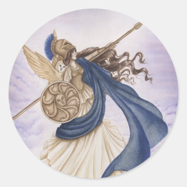 Athena Classic Round Sticker (Front)