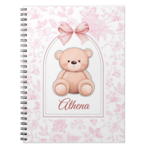 Athena   Custom Pink Teddy Bear Nursery Design  Notebook