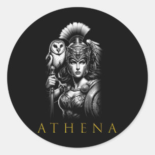 Athena Goddess Of Wisdom And War Classic Round Sticker