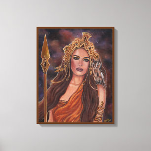 Athena Goddess of wisdom art by Renee Lavoie Canvas Print