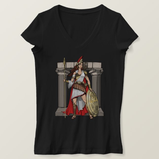 Athena Greek Goddess T-Shirt (Design Front)