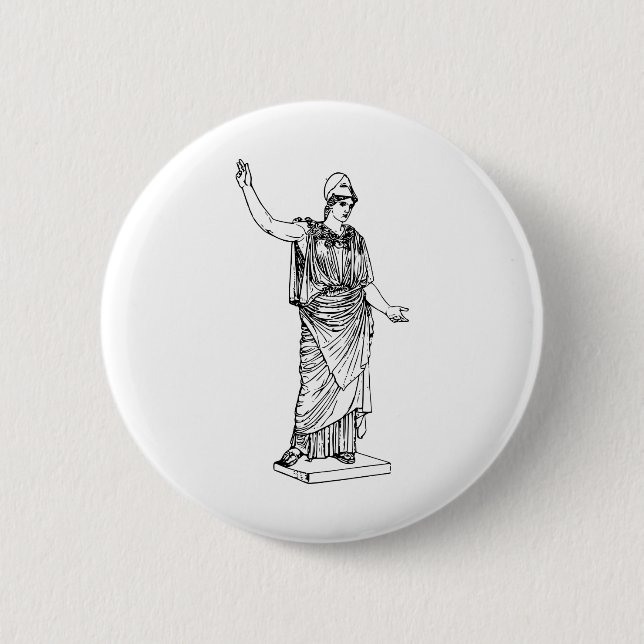 athena, greek, mythology, poseidon, percy jackson 6 cm round badge (Front)