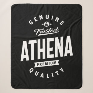 Athena Personalised Name Birthday Gift Sherpa Blanket