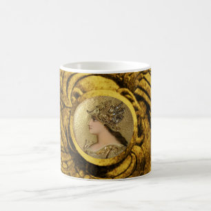 ATHENA PORTRAIT WITH GOLDEN HELMET AND GRYPHONS COFFEE MUG