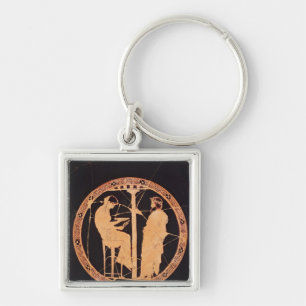 Athenian red-figure kylix depicting Aegeus Key Ring