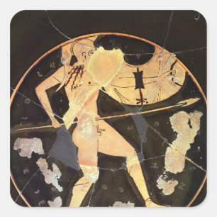 Athenian red-figure kylix square sticker
