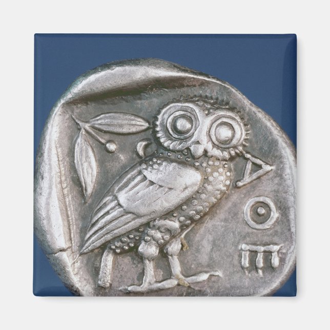 Athenian tetradrachma magnet (Front)