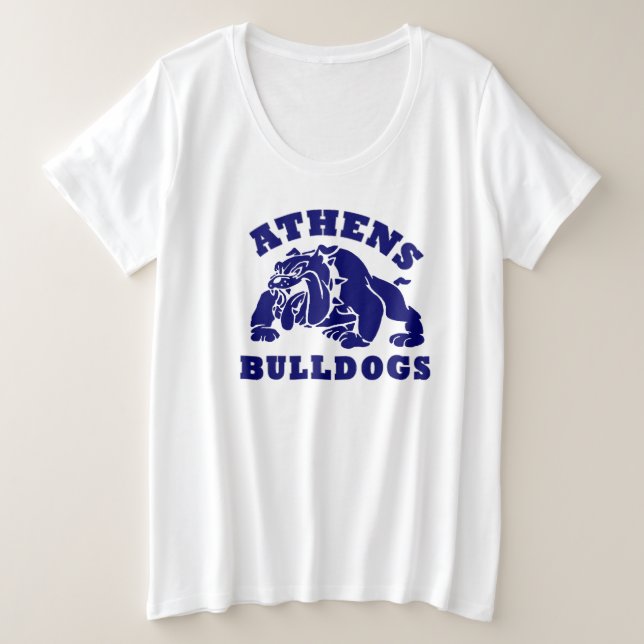 Athens Bulldogs plus size t-shirt (Design Front)