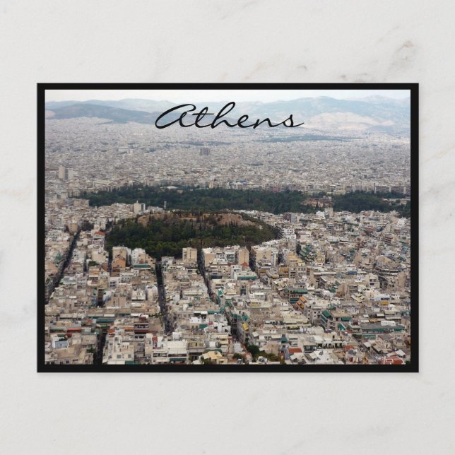 athens city streets postcard (Front)