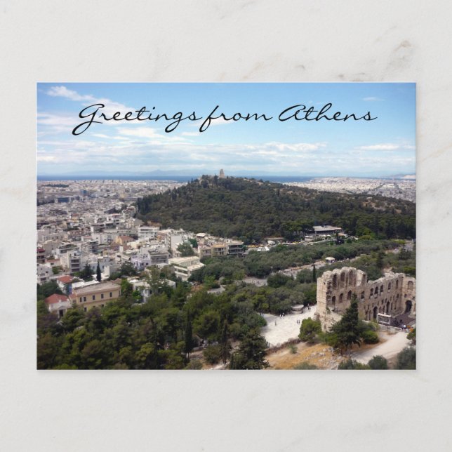 athens filopappos view postcard (Front)