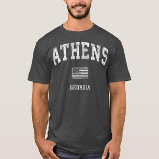 Athens Georgia GA  Vintage American Flag Tee