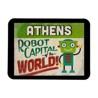 Athens Georgia Robot - Funny Vintage Magnet