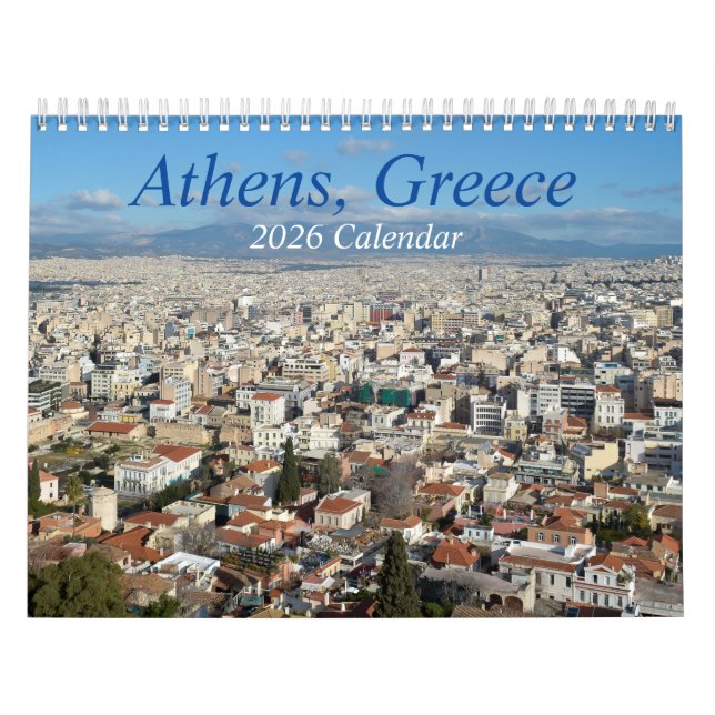 Athens Greece 2026 Calendar (Cover)