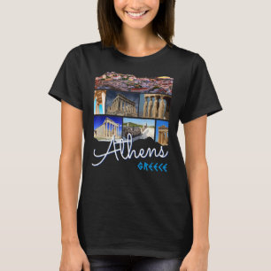 Athens Greece Acropolis Famous Sights Souvenir Fro T-Shirt