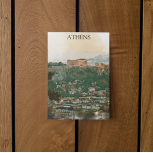 Athens Greece Akropolis View Postcard