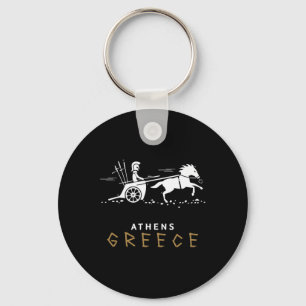 Athens Greece Chariot Travel Vacation Men And Boys Key Ring