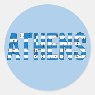 Athens Greece Classic Round Sticker