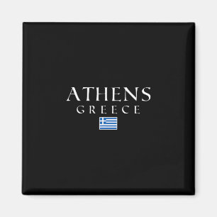 Athens Greece Flag Vacation Athens Souvenir Greek  Magnet