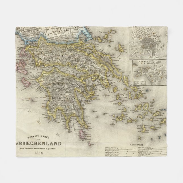 Athens, Greece Fleece Blanket (Front (Horizontal))