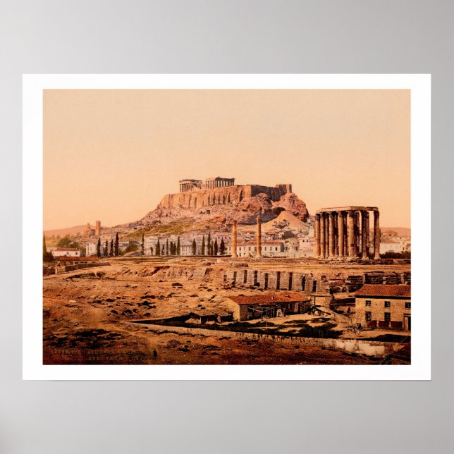 Athens Greece Jupiter Temple Poster (Front)