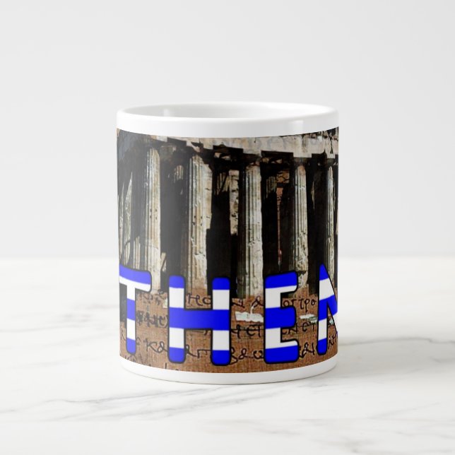 Athens Greece Large Coffee Mug (Front)