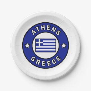 Athens Greece Paper Plate