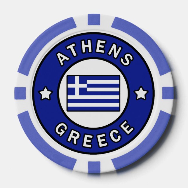 Athens Greece Poker Chips (Front)
