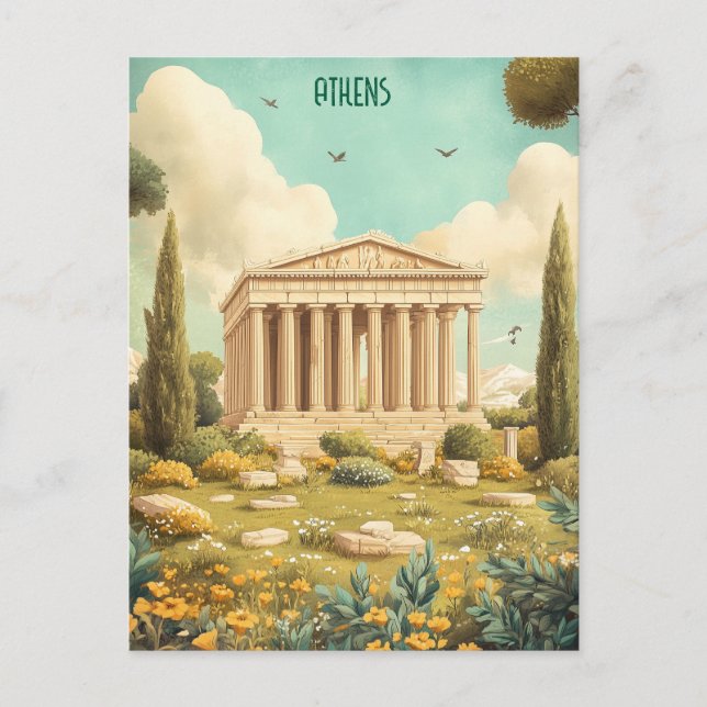 Athens Greece Postcard (Front)