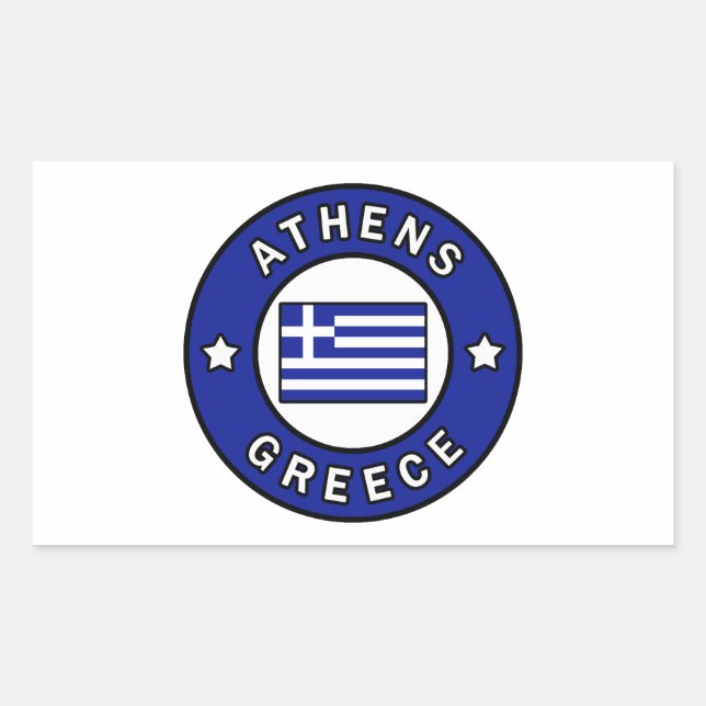 Athens Greece Rectangular Sticker (Front)