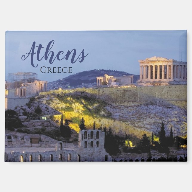 Athens Greece Scenic Travel Magnet (Front)
