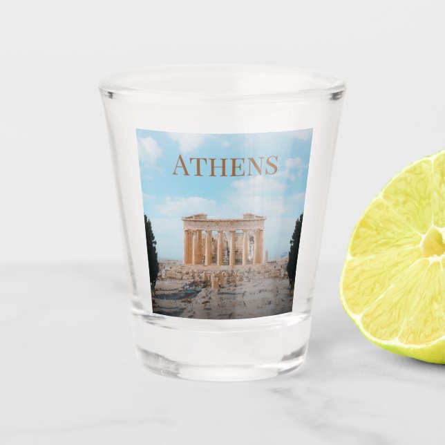 Athens Greece Shot Glass (Front)