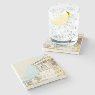 Athens greece stone coaster