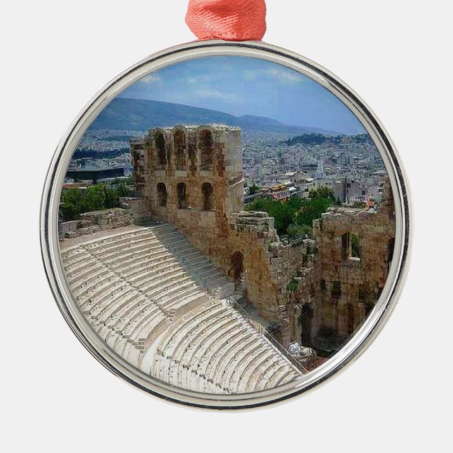 Athens Greece the Colosseum Metal Tree Decoration (Front)