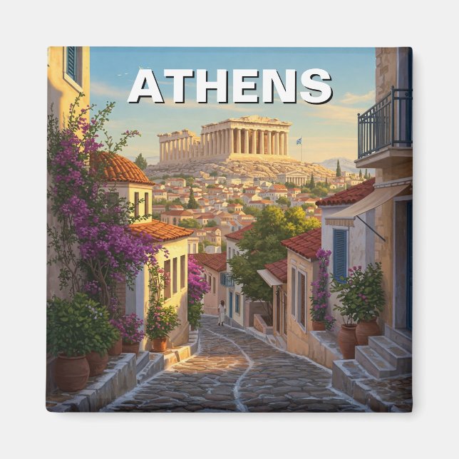 Athens Greece Travel Magnet (Front)