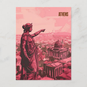 Athens Greece Travel Postcard